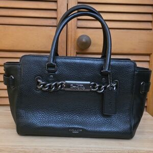 Coach Blake 25 Pebble Leather Carryall Satchel Shoulder Bag